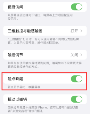 麻江苹果授权维修站分享iPhone轻点无法唤醒怎么办 