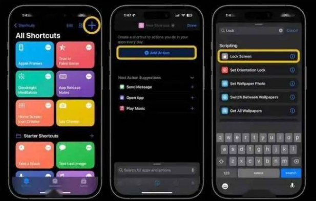 麻江苹果14锁屏维修店分享iPhone14升级iOS16.4后如何创建锁屏快捷方式 
